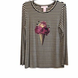 Hippebeach floral stripe ice cream cone top large